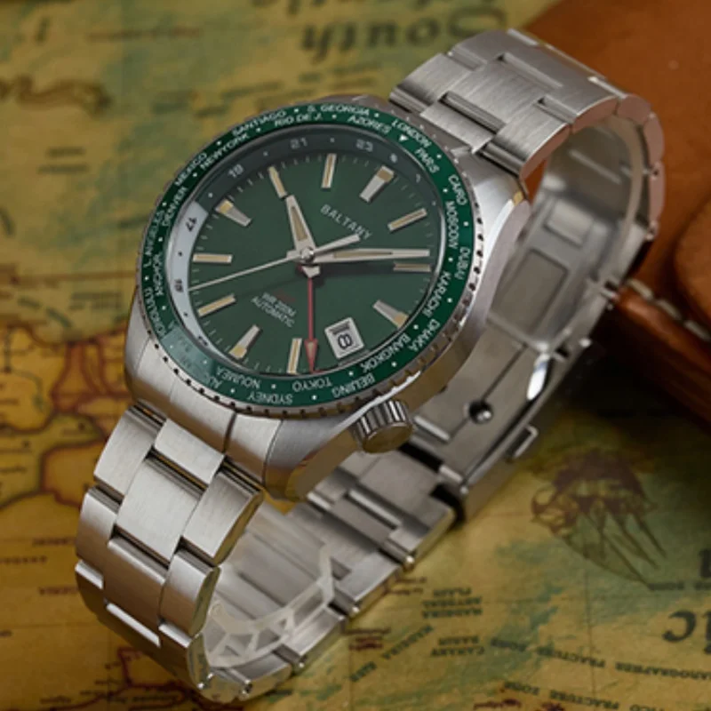 Baltany 2025 ساعة ميكانيكية جديدة للرجال NH34 40 مللي متر GMT رياضية S6083 إطار سيراميك 200 متر مقاوم للماء من الفولاذ المقاوم للصدأ Reloj Hombre