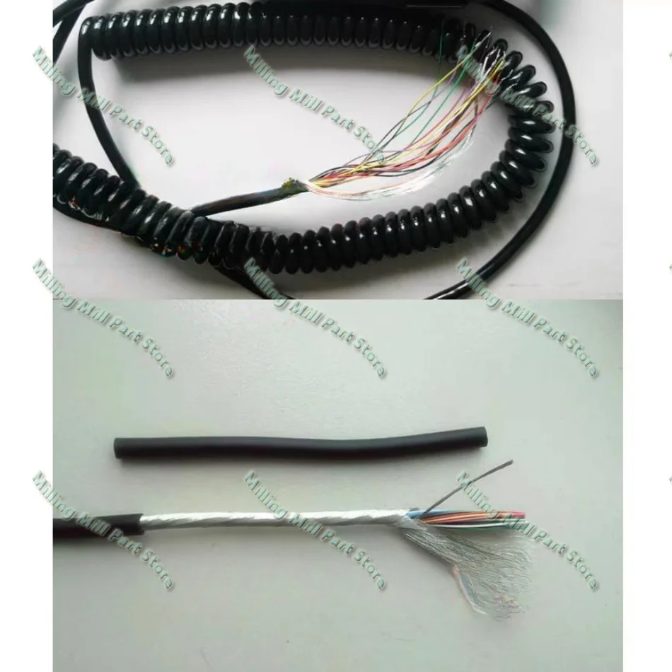 Cabo enrolado para codificador portátil CNC espiral de mola gerador de pulso manual MPG 12, 15, 16, 17, 18, 19, 21 núcleos, atacado