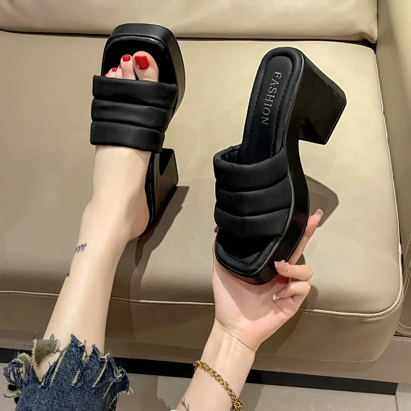 

Womens Platform Shoes Summer New Women's Shoes Slippers Hot Sale Rome Ladies High Heels 2025 Designer Breathable Casual Sandals