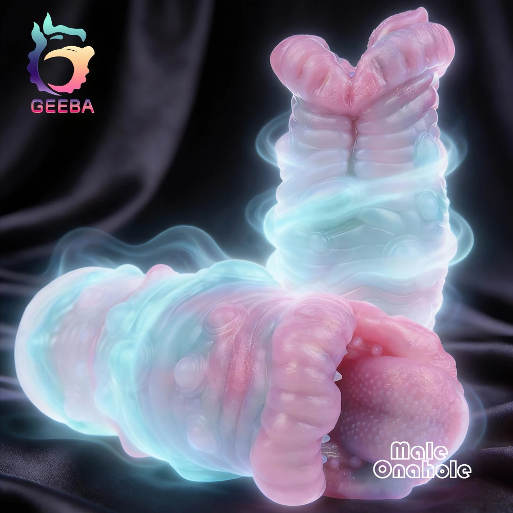 GEEBA الخيال ذكر الاستمناء مع اللسان الكبير للرجال 18 + جيب كس رجل القضيب الضارب واقعية المهبل الكبار لعبة الجنس Onhole #1