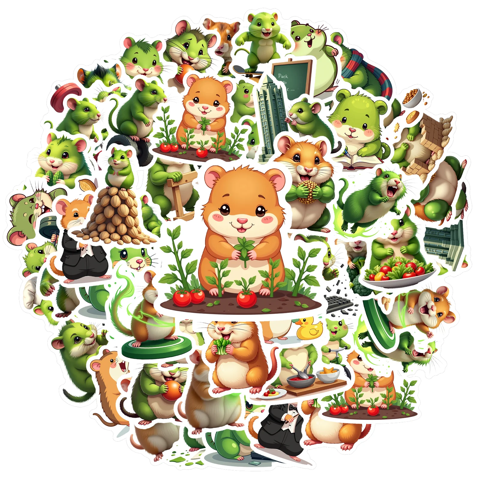 35 قطعة-100 قطعة ملصقات حية لطيف ملصقات صناعة يدوية ملصق حزمة DIY بها بنفسك الهاتف المحمول سجل القصاصات الدراجة دفتر الأمتعة الهاتف المحمول #1