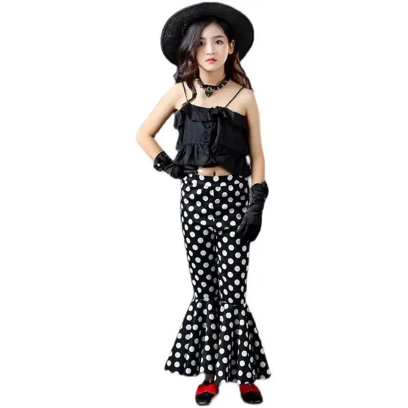 

Girls Catwalk Trendy Clothes Domineering Dark Cool Handsome Model Catwalk Personalized Locomotive Clothes Street Dance Jazz Danc
