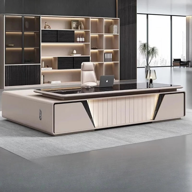 Design Multifunctional Office Desk Minimalist Computer Luxury Design Office Desk Long European Meuble Bureau Trendy Furniture