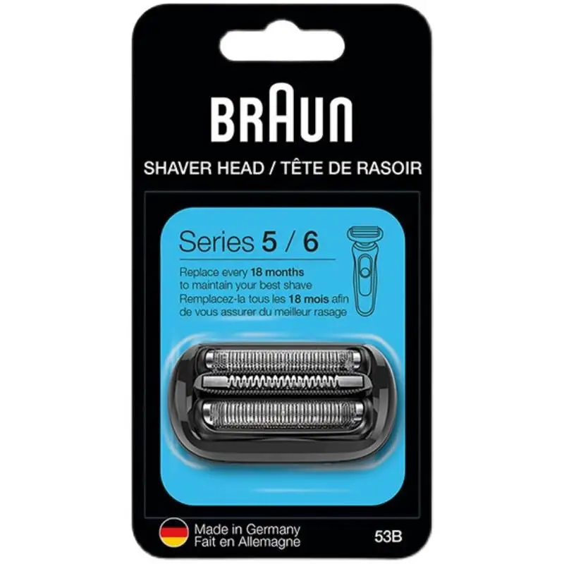 Original Braun 53B Black Shaver Head Foil Cutter for Braun Electric Shaver Series 5 / 6 5762 50-B1000S 50-B1300S