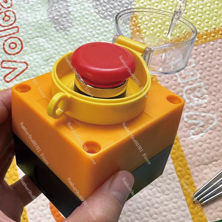 DIY PC External Power Switch Box - Heavy Duty Decision-Making Desktop Button for Computer Startup