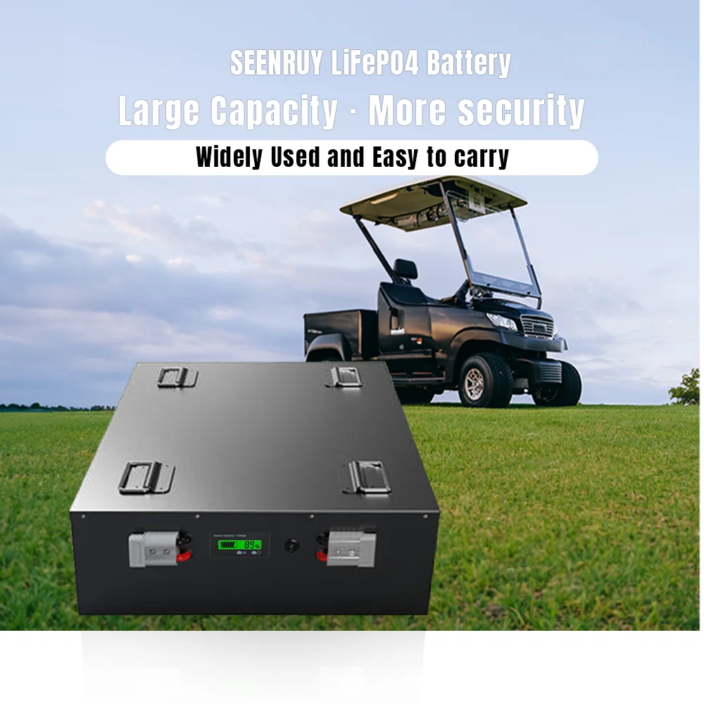 48V 80Ah Lifepo4 Battery Pack Lithium Iron Phosphate Built-in 80A BMS Optional Bluetooth for Golf Cart Tricycle Solar Energy