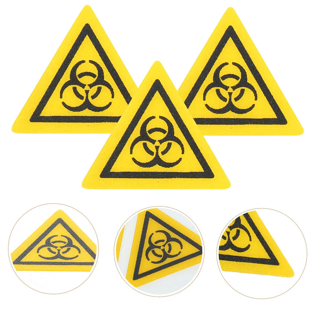 

8Pcs Laboratory Sign Sticker Strong Adhesion Biological Hazard Warning Decal for Lab Safety Risk Marking Stickers