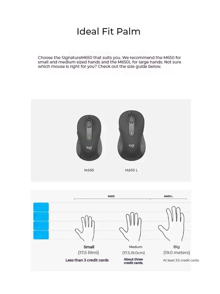 Logitech M650 Wireless Bluetooth LSilent Mouse Office Laptop Sensor Technology Advanced Optical Programmable Buttons Mice image 5