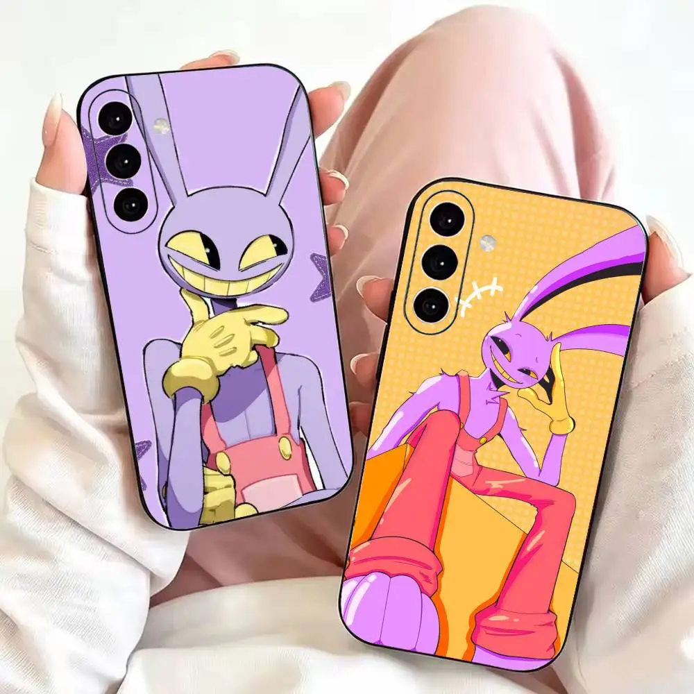 TADC P-Pomni Funny Bunny J-Jax Phone Case For Samsung Galaxy A73,A72,A71,A70,A53,A52,A51,Soft Silicone Black Cover