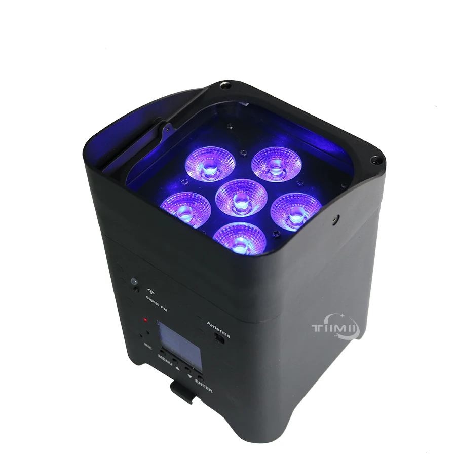 Imagem -02 - Led Stage up Luz Par com o Voo Case Bateria sem Fio 6x18w Rgbwa Mais uv 6in Bar Discoteca Festa Casa dj Profissional