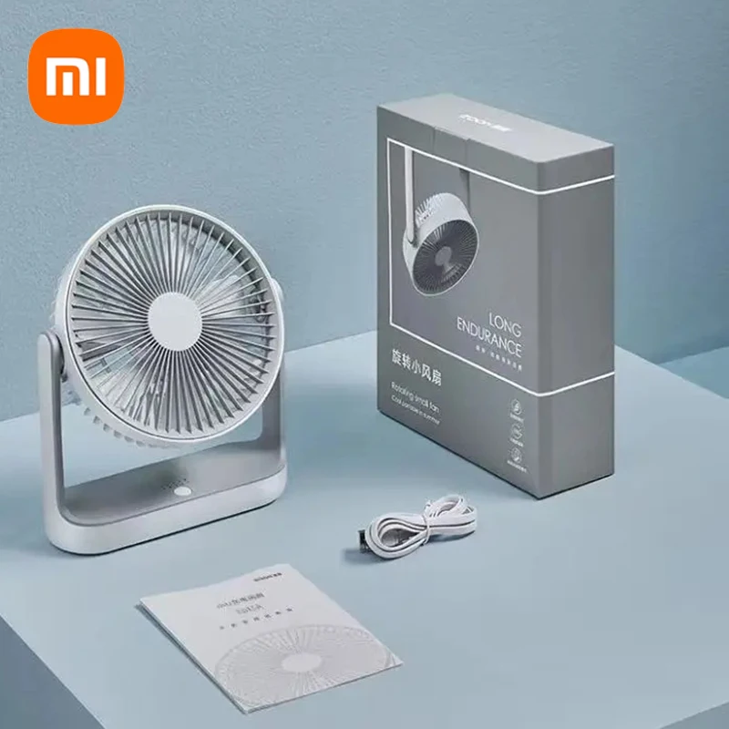 

Xiaomi EDON Desktop Fan USB Rechargeable Mute Electric Fan 4 Gear Speed Wall Hanging Portable Mini Fan Camping Office Home Car