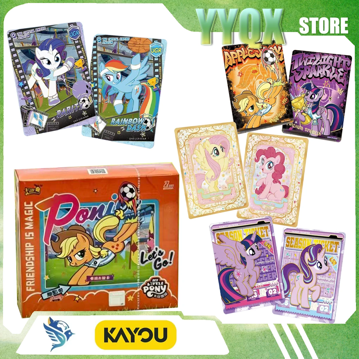 

KAYOU 2026 New My Little Pony ‌Twilight Sparkle‌ Applejack‌ Rarity‌ Football World Cup Cute Collection Card Periphery Ornament S