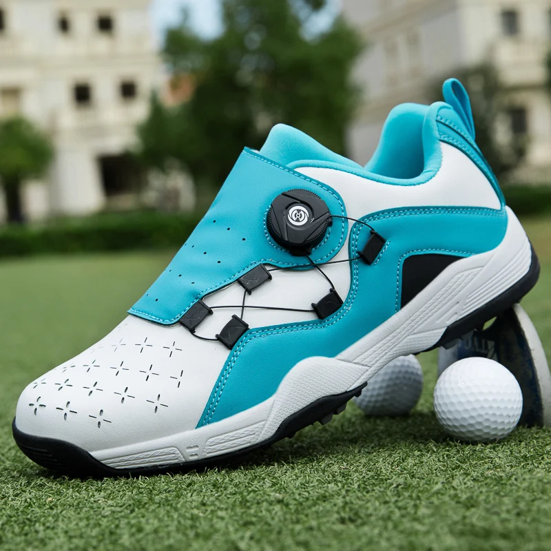 Men Women Breathable Golf Shoes Lightweight Golf Training Sneakers Non-slip Spiked Golf Sneakers Tennis Shoes Golf Athletic Shoe