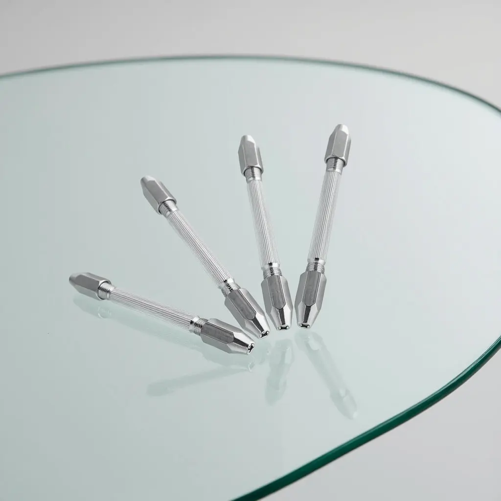 

4Pcs Mini Double-Ended Pin Vise 0.5-3.2mm Quick Release Chuck for Watchmaker Tools Wire Winding and Pcb Board Maintenance