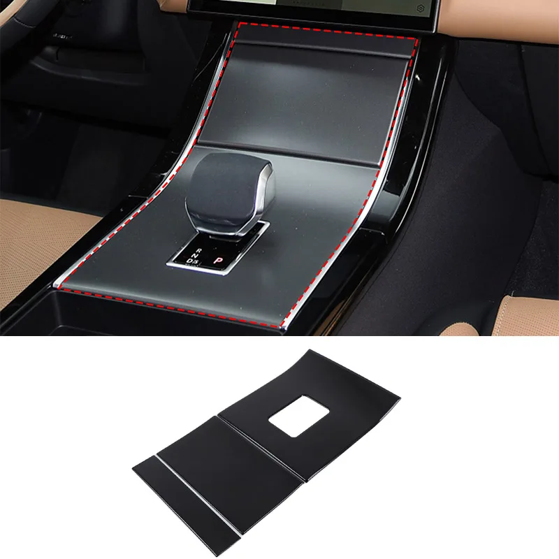 

For Land Rover Range Rover Evoque Velar 2024+ ABS Black Car Center Control Gear Shift Panel Decorative Stickers Car Accessories