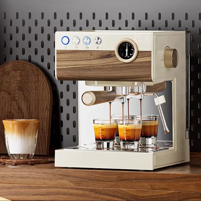 

Coffee Maker Stainless Steel Italian Household Small Semi-Automatic Coffee Machine Steam Milk Bubble Concentration Office Steam