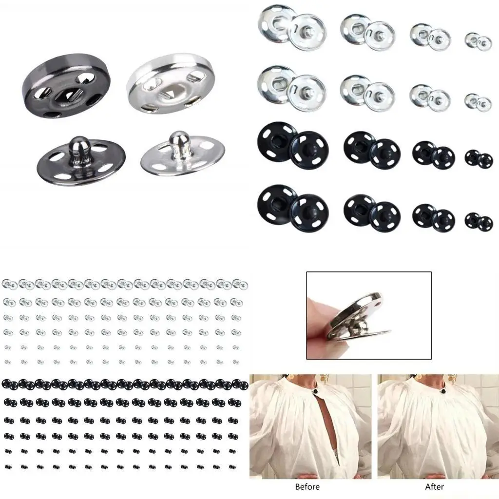 

QX2E 180 шт. пришивные кнопки, металлические кнопки, застежки для одежды, пришивные кнопки для одежды, сделай сам, джинсовая