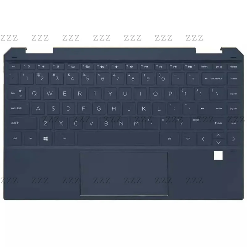 ZZ US Keyboard&PalmRest For HP x360 13-AW L73749-001 with touchpad&backlit Blue New
