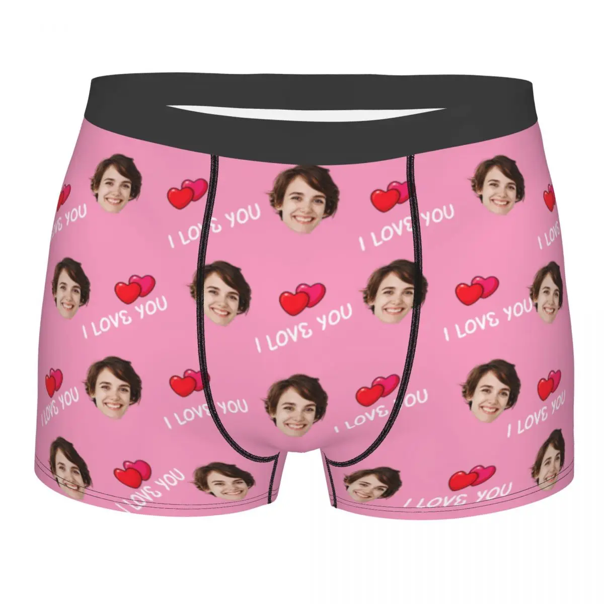 Men Valentine's Day Gift Custom Face Boxer Shorts Panties Soft Underwear Personalized Photo Male Sexy S-XXL Long Underpants