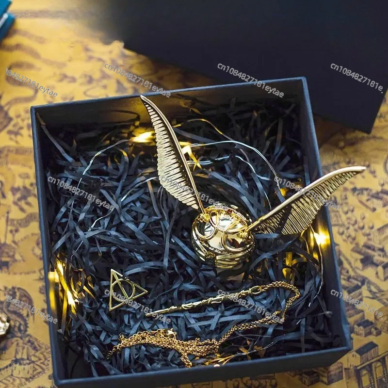 Gold Snitch  Ring Box Flying Thief Storage Box Wings Luxury Jewelry Box Storage Wedding Proposal Creative Birthday Gift Boxes