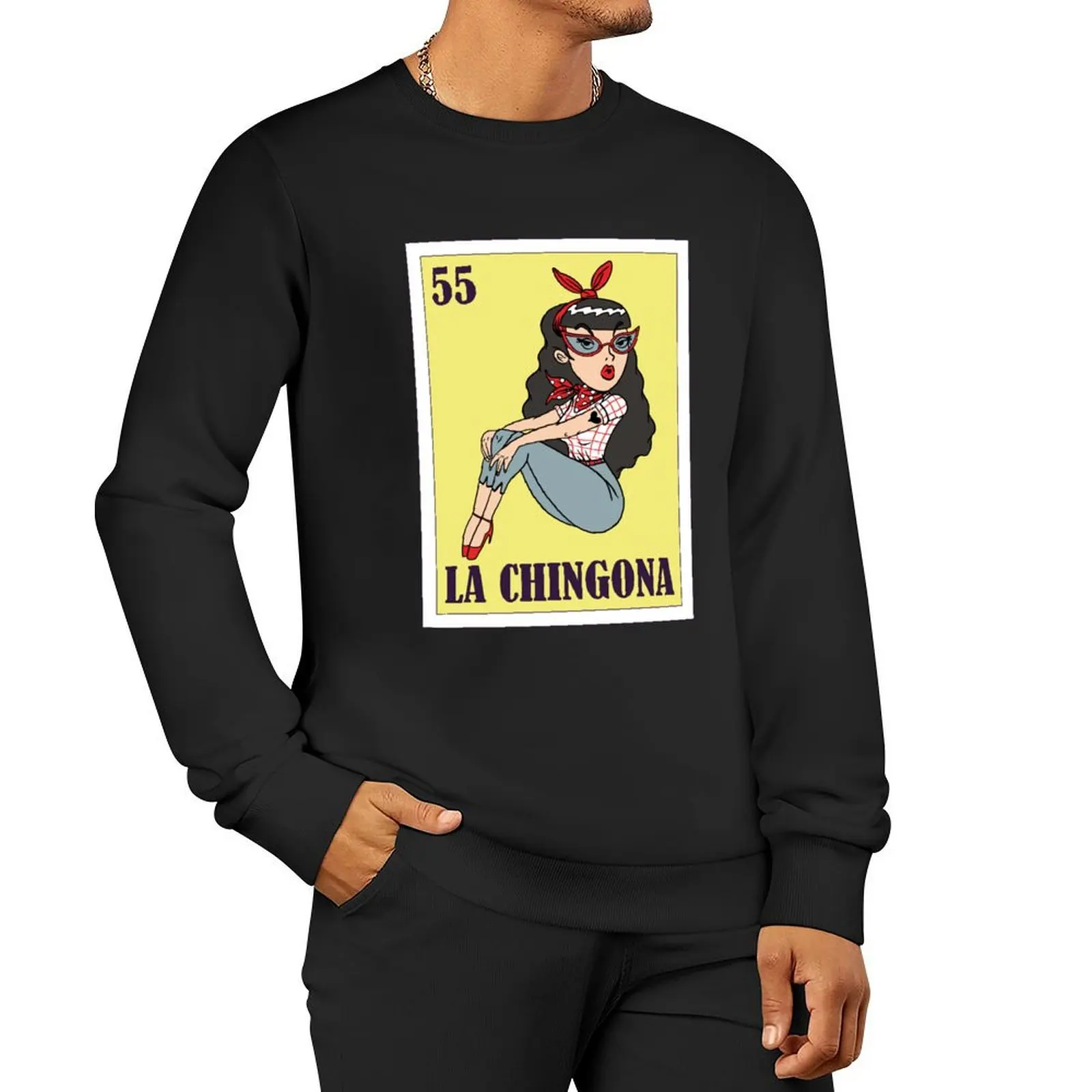 La Chingona Loteria de Mexico, 5 May Gift, Mexican Bingo Pullover Hoodie tracksuit men clothes for men sweatshirt