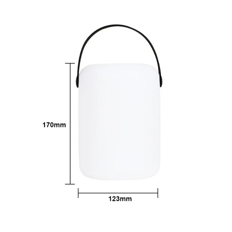 Luz LED nocturna de carga con control remoto, luz circular portátil para dormir, ambiente para el hogar, luz de mesita de noche para acampar al aire libre