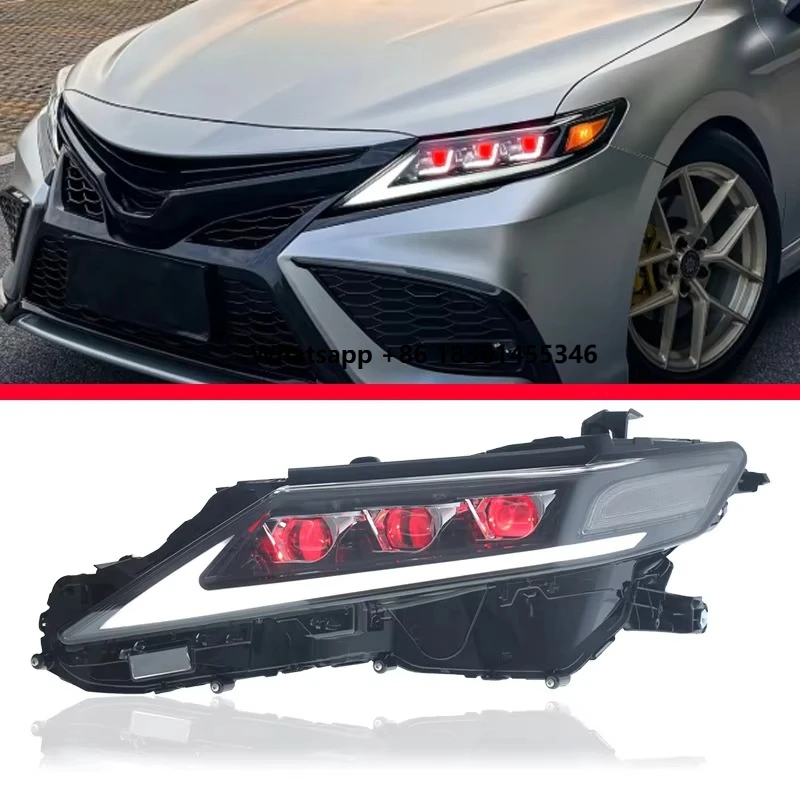 Camry 2018 2023 8th Gen Dynamic Turn Signal High Beam DRL Assembly Plug Play Auto Part LED Light Head Lamp