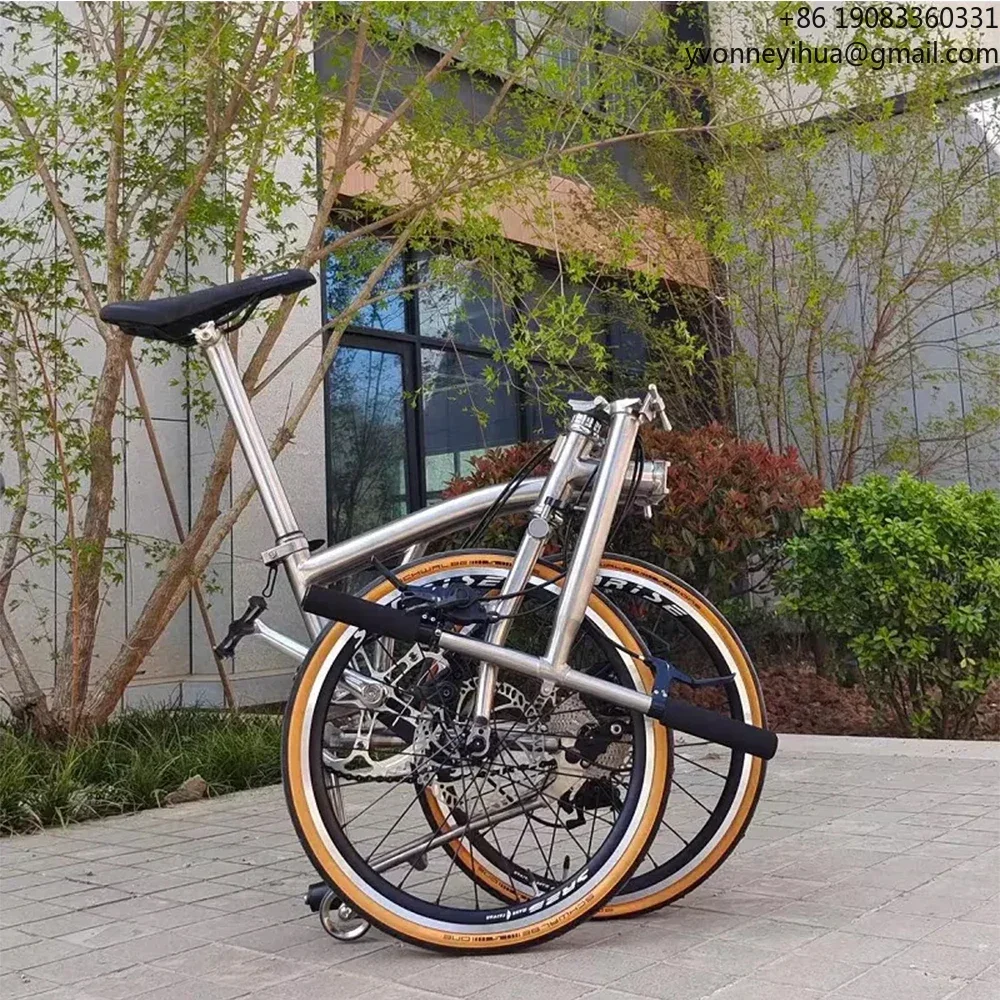 Super Light 20 Inch 11 Speed Disc Brake Titanium Alloy Trifold Folding Bike City Bicycle