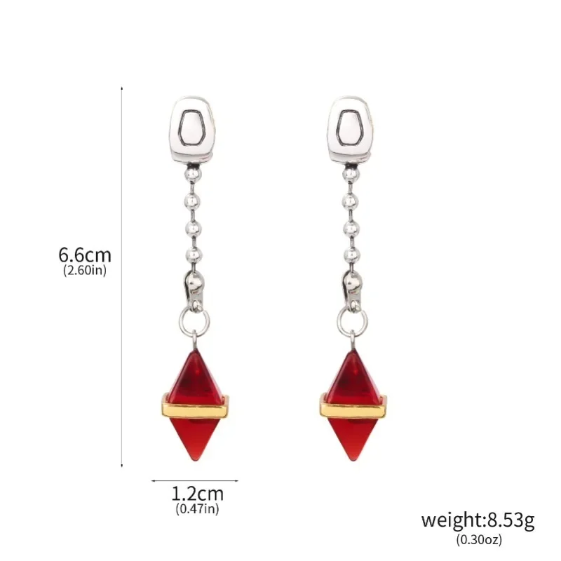 2pcs Full Time Hunter Kurapika Cone Earrings Anime Characters Male Female Cos Retro Pendant Earrings Accessories Birthday Gifts