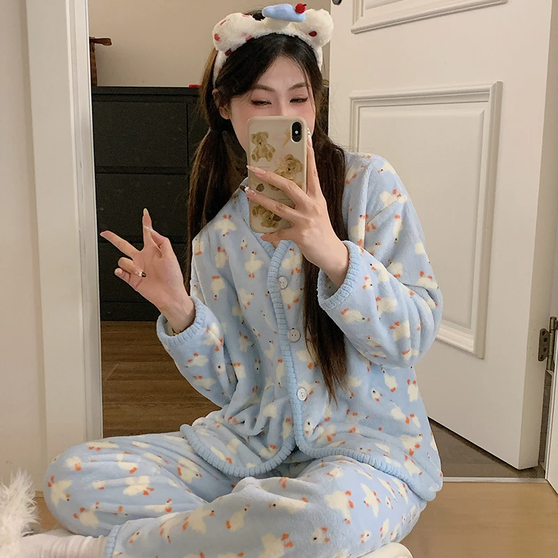 

Pajama Cute Sets Women Summer Cotton Heart Pattern Morning Coffee Cutes Collared Front Tie Sleeveless Capri Pants Cooling Airy