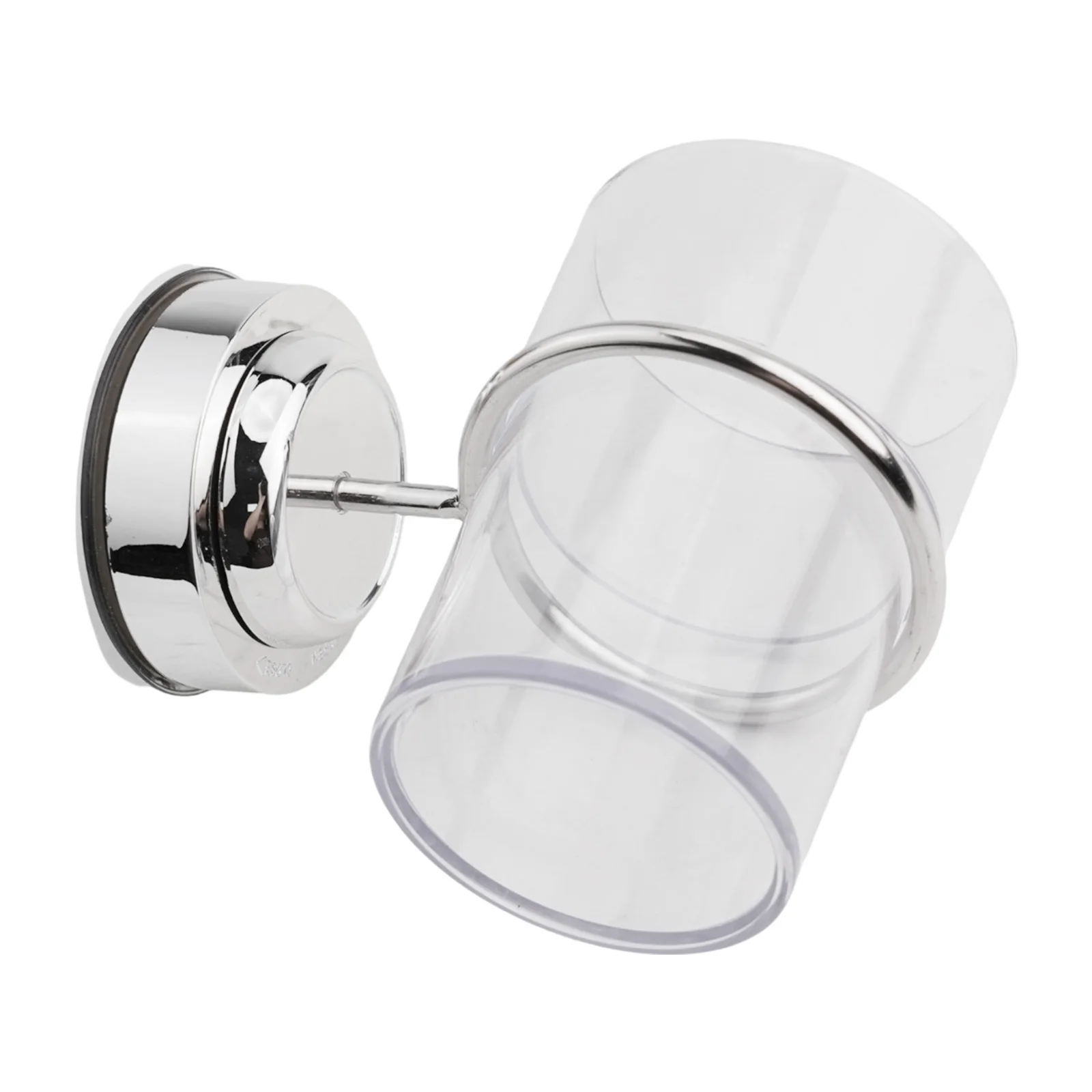 Stainless Steel Suction Cup Toothbrush and Tumbler Holder for Bathroom Wall Mounting with Hygienic Design and Plastic Cup