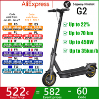 EU Stock Ninebot By Segway Max G2 Electric Scooter 35km/h Max Speed Update Motor 450W Powerful 70Km Range 551WH Kickscooter