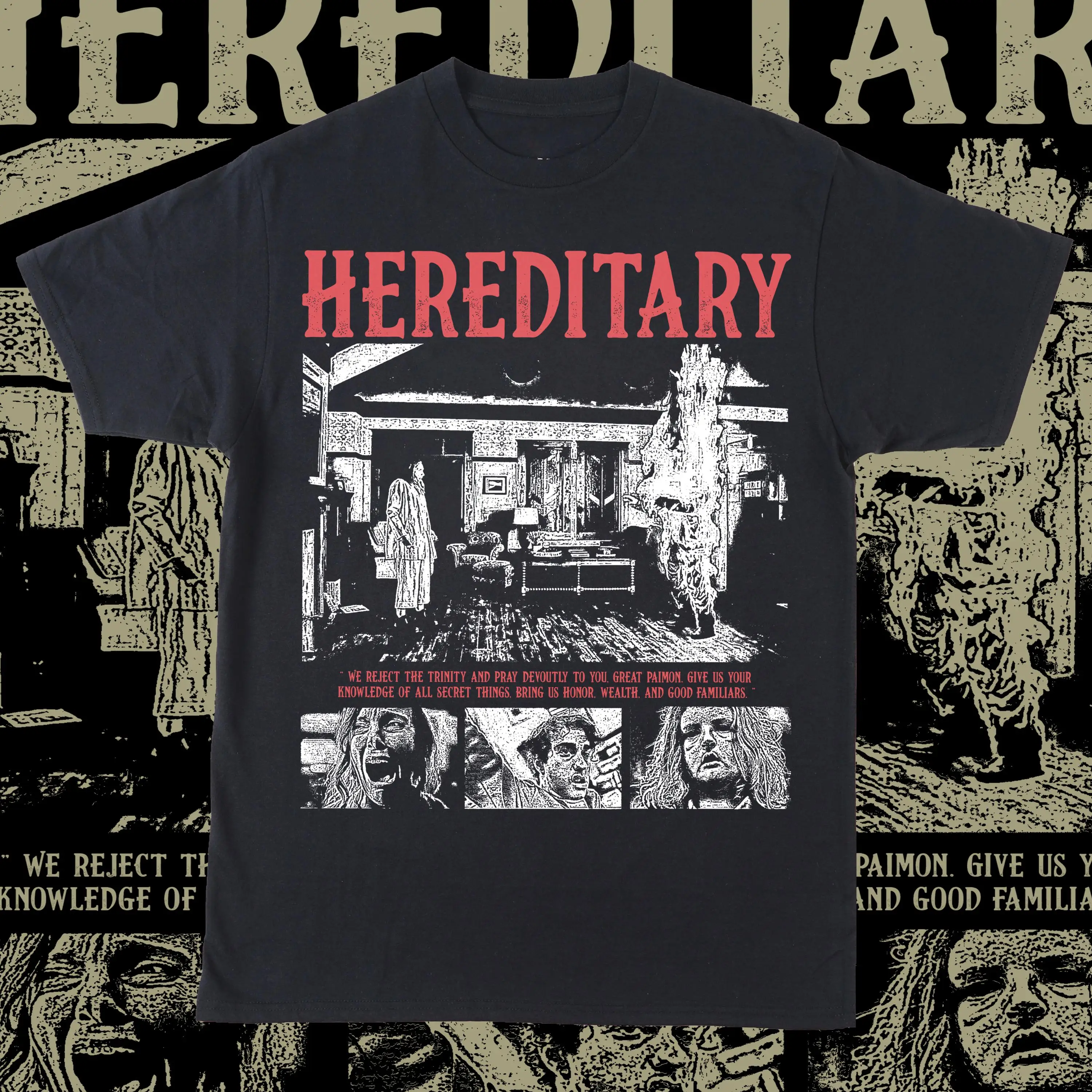 Hereditary Vintage Tshirt Horror Tshirt Ari Aster Horror Movie Clothing Graphic Short Sleeve Shirt Unisex Men Women All-Season