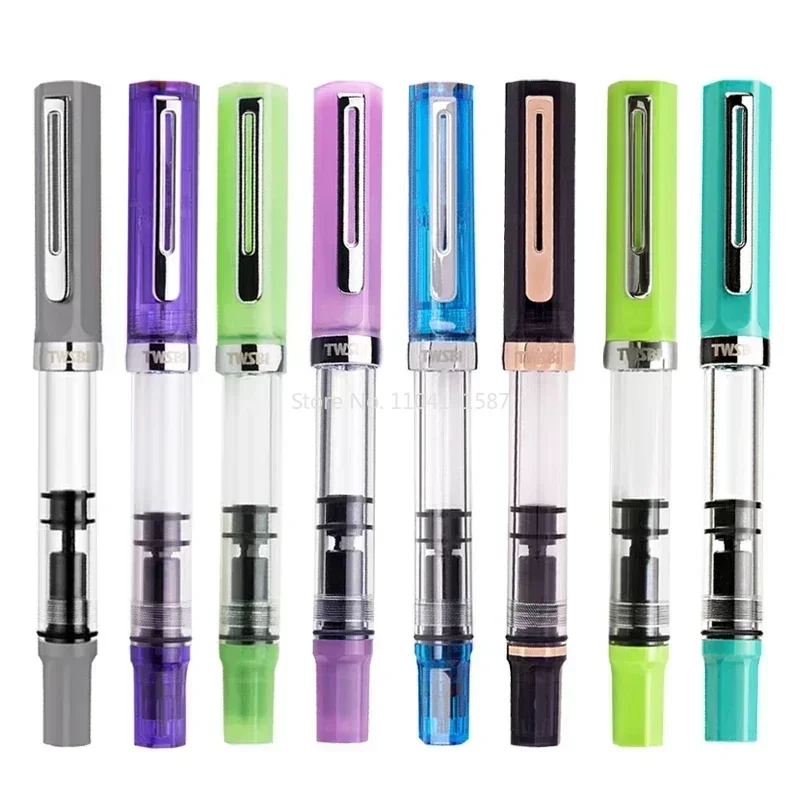 New Original TWSBI ECO Piston Resin Fountain Pen Transparent Limited Color Barrel Large Capacity Ink Storage Students Writin