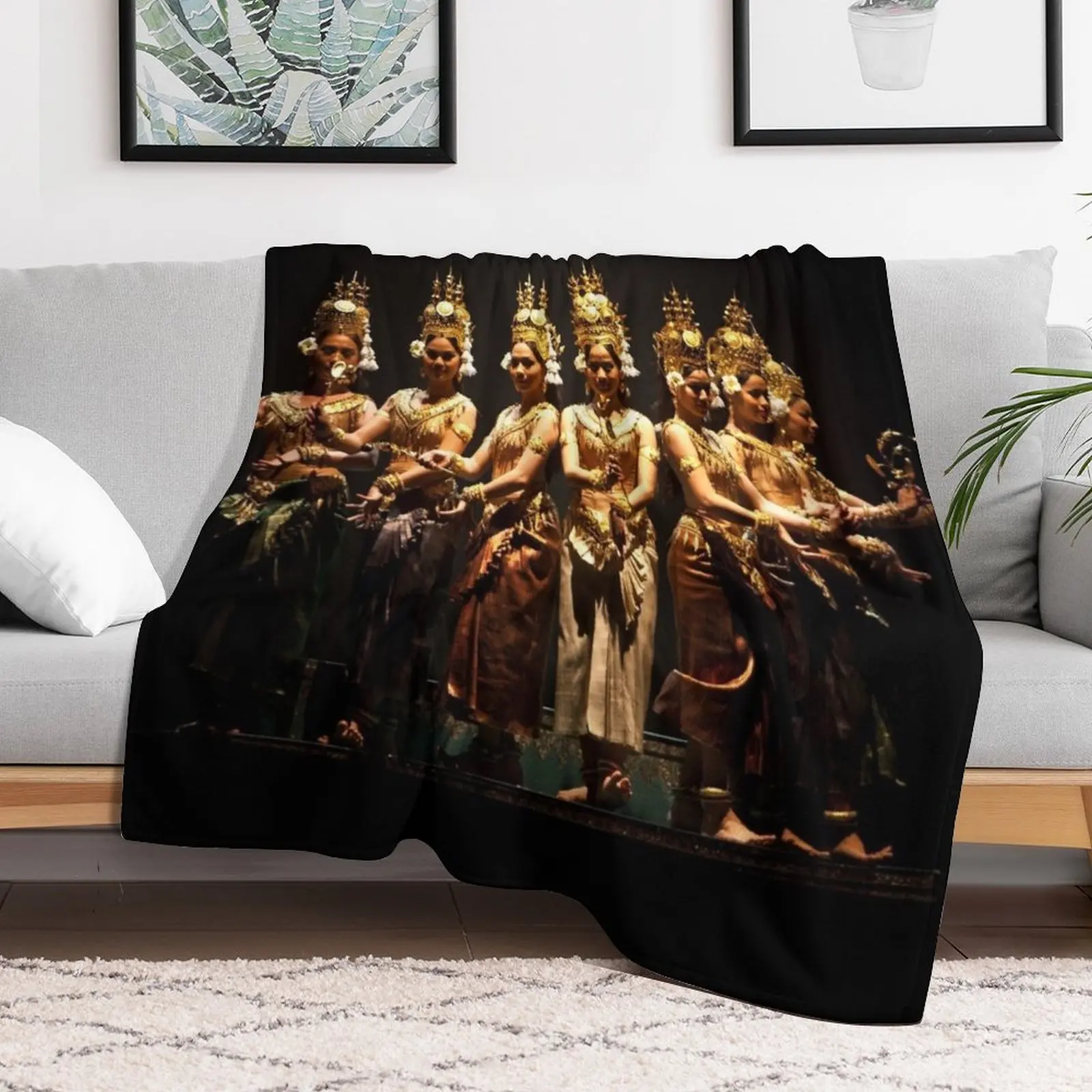 Cambodian Dancers - Aspara Khmer - 03 Throw Blanket