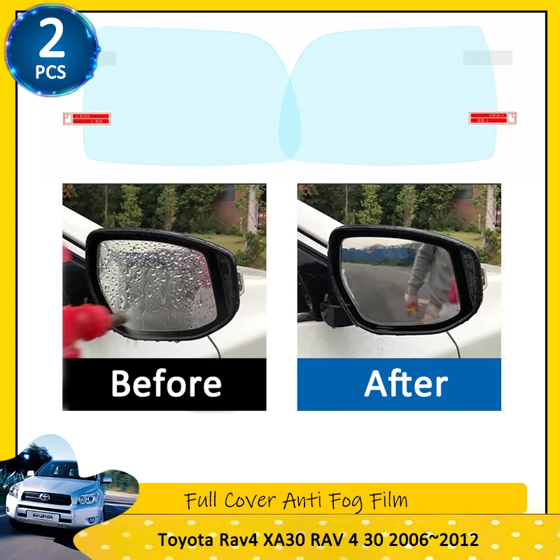 For Toyota Rav4 XA30 RAV 4 30 2006~2012 Full Cover Anti Fog Film Rainproof Rearview Mirrors Accessories 2007 2008 2009 2010 2011