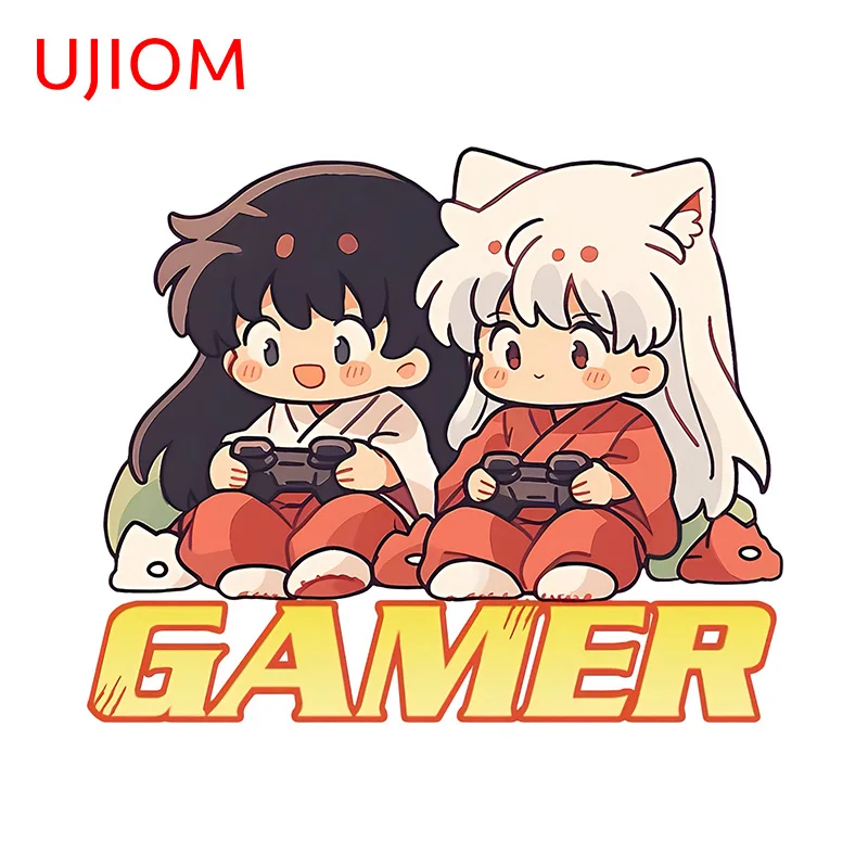 UJIOM 13cm × 10.7cm Kagome Gamer Design Wall Stickers Attractive Kawaii Cartoon Style Decals Scratch Proof Kids Room Wallpapers