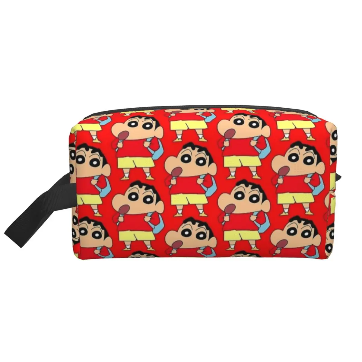 Crayon Shin-chan Kawaii Cosmetic Bags Daily Portable Zipper Makeup Bag Couples For Necessaries Oxford Graphic Storage Organizers