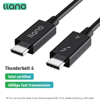 Llano Thunderbolt 4 Cable 2.3ft, 8K Display, 40Gbps Data Transfer, 100W Type-C Charging Cable