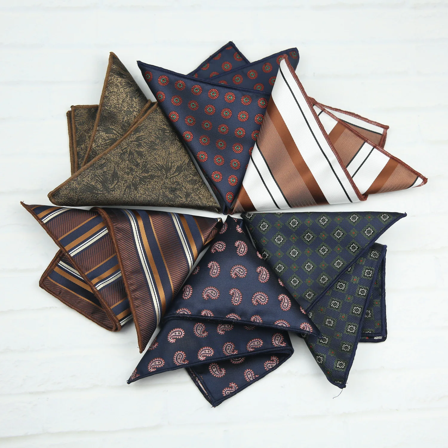 23cm New Luxury Men's Pocket Squares Korean-style Small Towel Animal Dogs Tiger Polka Dot Handkerchief Wedding Party Groom Hanky