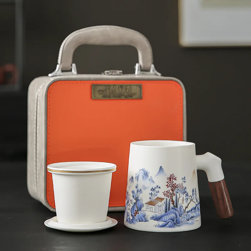 

Yangzhi Jade Ceramic Tea Personal Office Mug with Lid Dehua White Porcelain Water Household Cup
