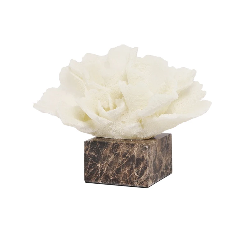 Modern Nordic simulation resin coral ornament light luxury living room TV cabinet
