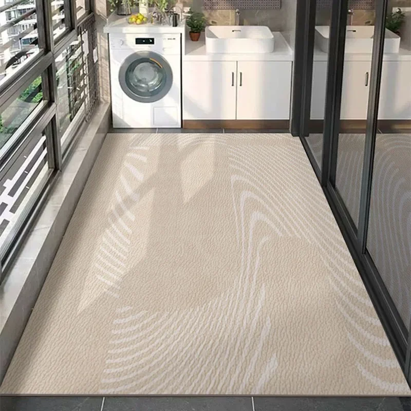 

Carpet for Balcony Waterproof Floor Mat Large Beige Carpets Pvc Leather Non-slip Rug Minimalism Home Decoration Rugs Kitchen