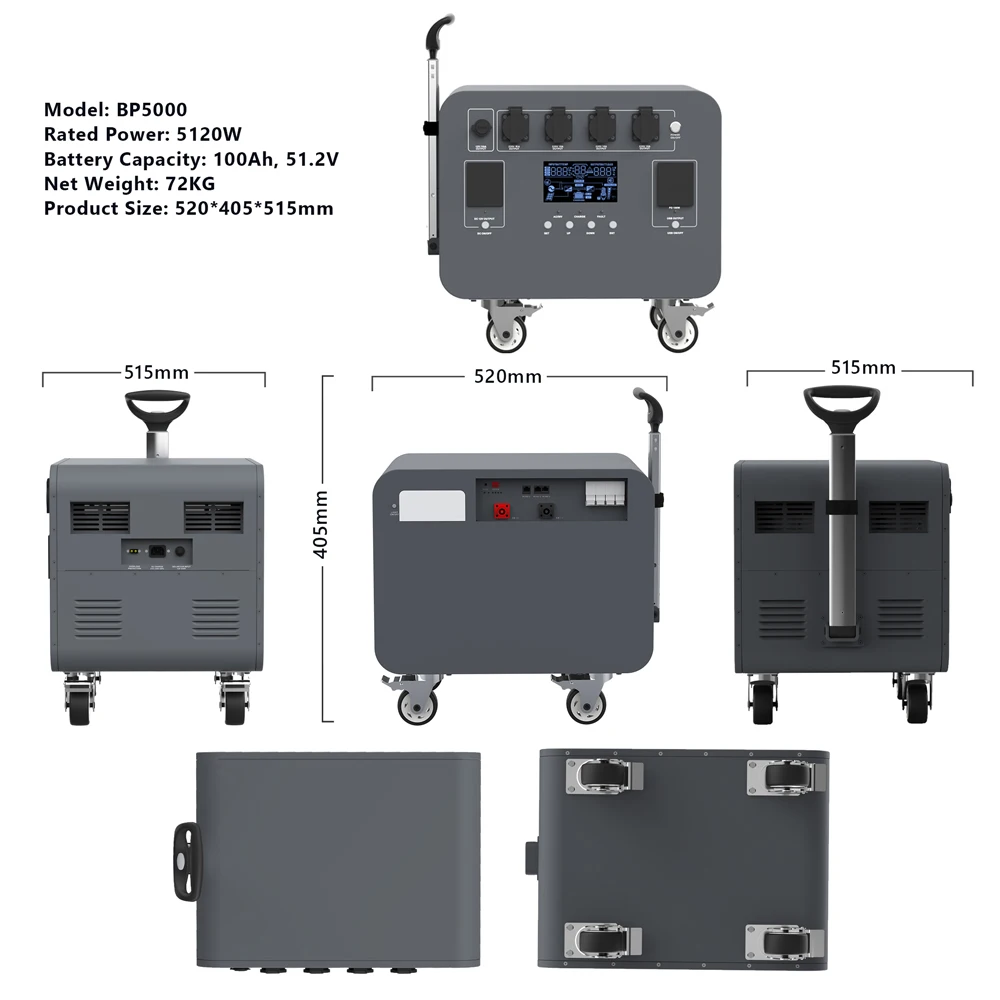 New Design 5kW Portable EV Charger Station 5kwh 10kWh Mobile Power Bank Battery Multifunctional Car Portable Charging Stations
