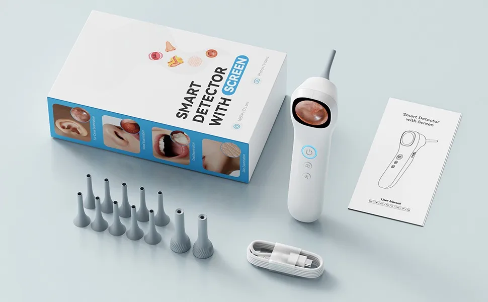 

1080p HD Smart Visual Otoscope for Ear Cleaning Ear Care Support take photo Video 4X Zoom for Ear Nose Home Personal Care USE