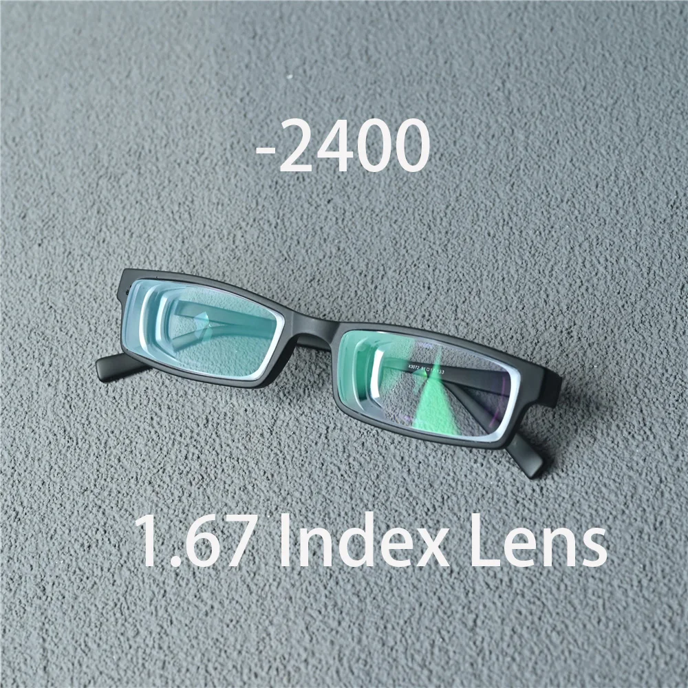 

Vazrobe -2400 -2000 High Myopia Glasses Men Women 1.67 Index Thin Resin Lens Eyeglasses Frame Male Spectacles Narrow Rectangle