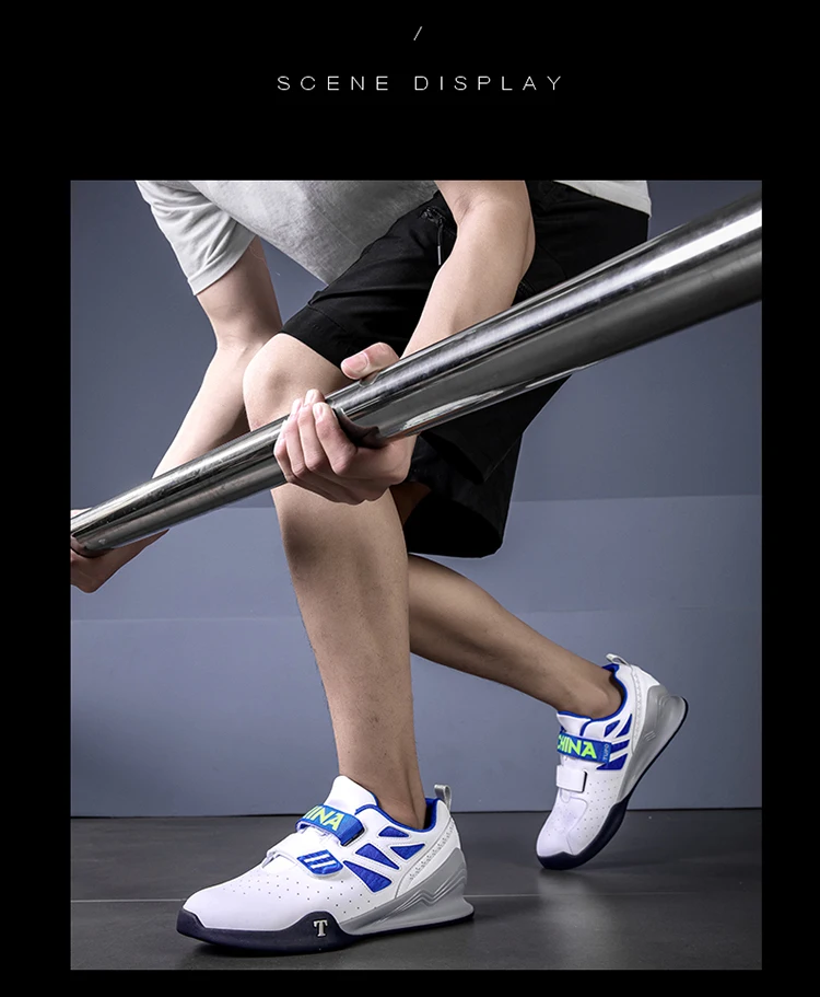 Professional Fashion Weightlifting Shoes Lightweight Wear-resistant Deep Squat Flat Shoes Men's Weightlifting Shoes Comprehensiv