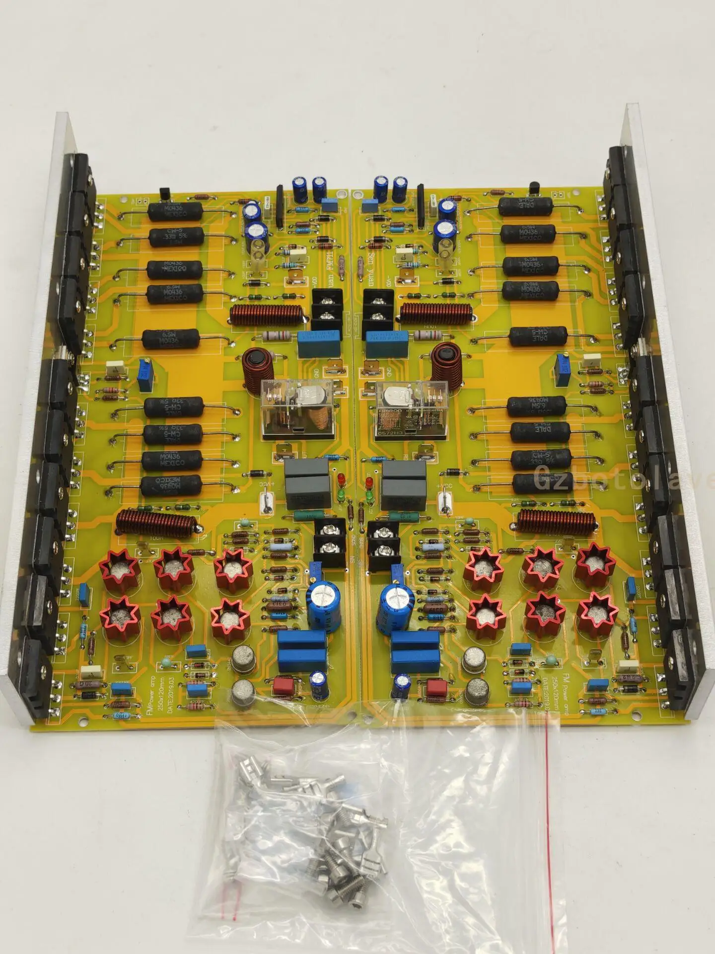 Finished Reference Swiss FM711 fever amplifier board Hifi stereo digital power amplifier board 500W*2 4ohm