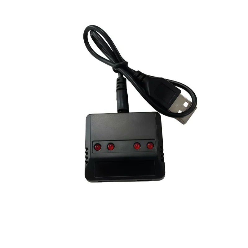 3.7V lithium battery charger USB small white head 1 drag 4 plug for drone lithium battery charging - view 3