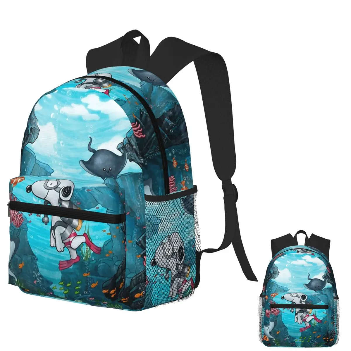 

Beagle Scuba Diving Student Backpack School Bag Hiking Travel Daypack for Men Women Fashion Bookbag Shoulder Bags